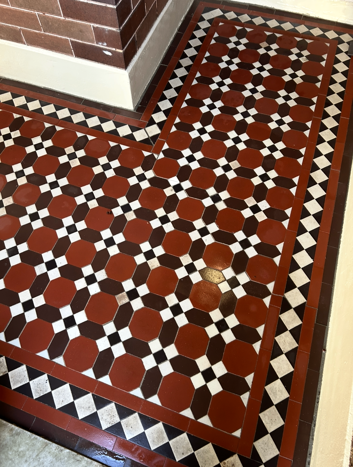 Detailed tile restoration work